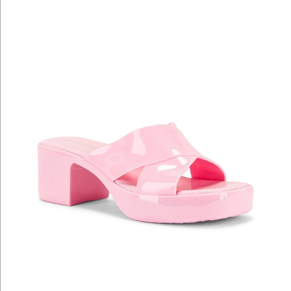 Mule sandal heels with platform